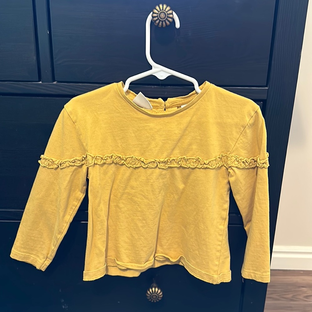 Zara Baby Mustard Yellow Long Sleeve Top